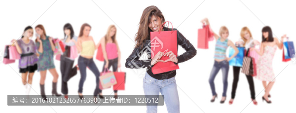 購物袋快樂女人