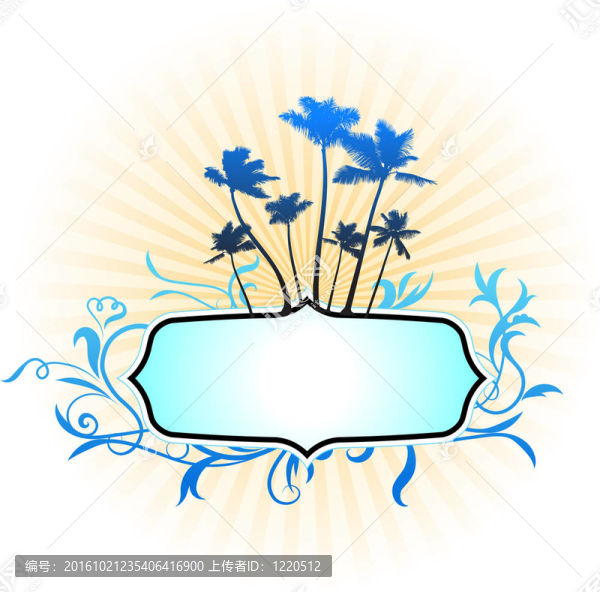 棕櫚樹(shù)裝飾框