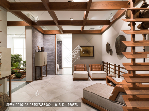 瓷磚大場(chǎng)景之現(xiàn)代別墅會(huì)所走廊