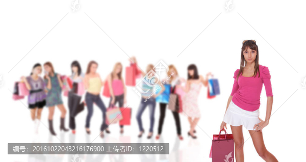 購物袋快樂女人