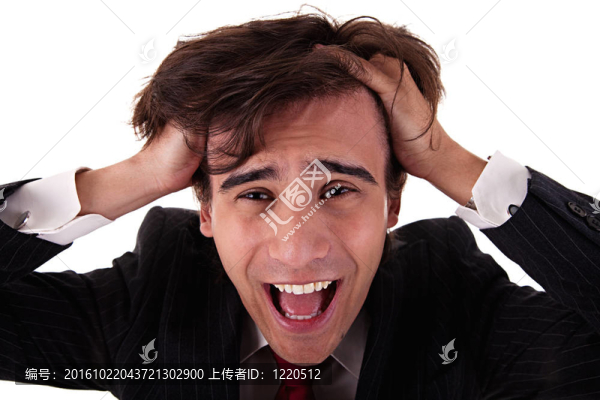 備受折磨的年輕商人保持頭腦清醒