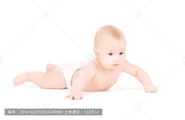 穿尿布的男嬰