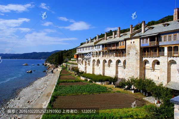 在圣山的Xenofontos修道院