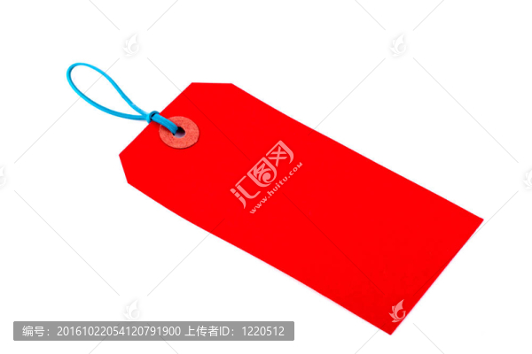 紅色的行李標簽