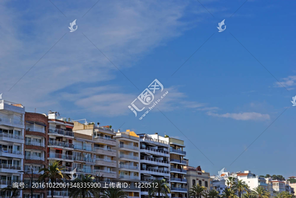 羅列特海岸的景點(diǎn)；西班牙。海邊酒店及住宅。