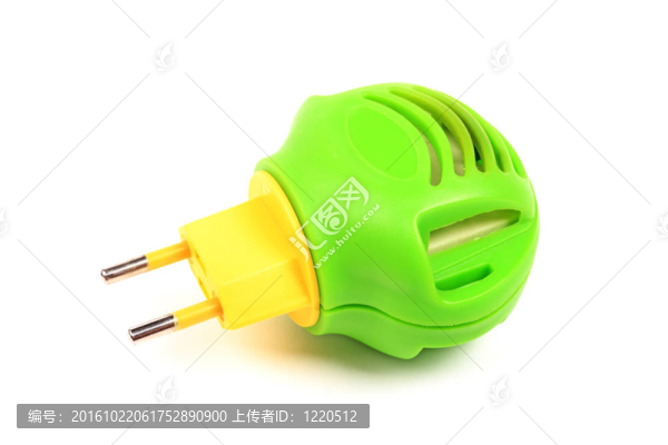 綠色和黃色的現(xiàn)代熏蒸殺蟲白色隔離。