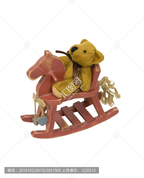 Teddy,Bear在一匹畫(huà)得搖搖的馬