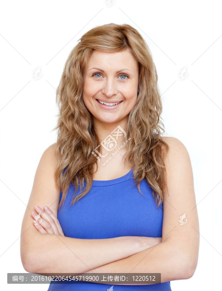 一個(gè)微笑的年輕女人的肖像