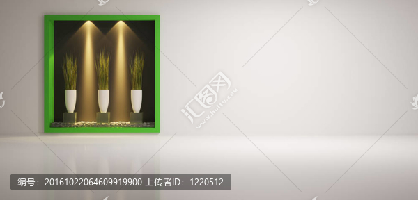 空內(nèi)部與植物3D