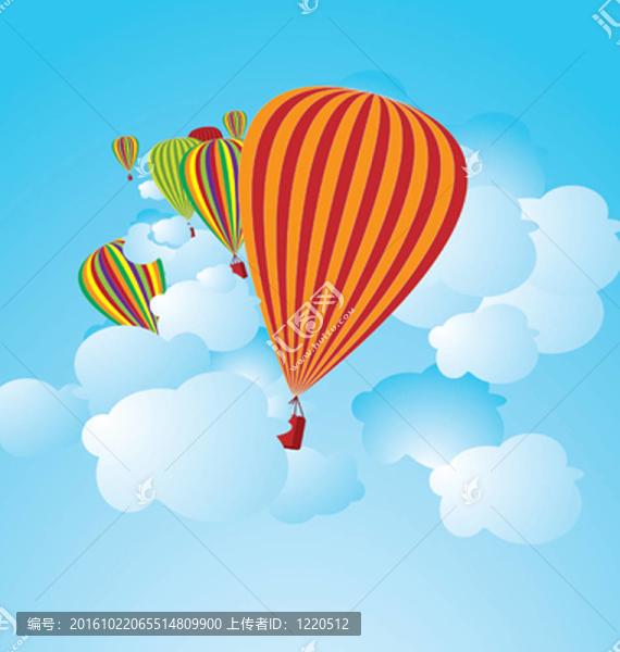 熱空氣氣球插圖