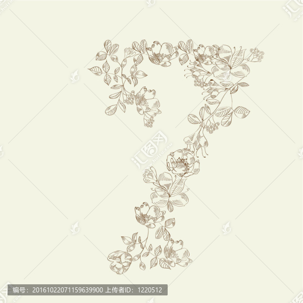 花的字體。7號(hào)