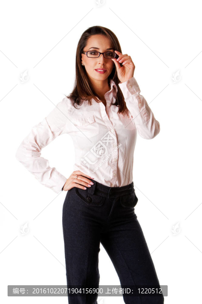 戴眼鏡的商業(yè)女性