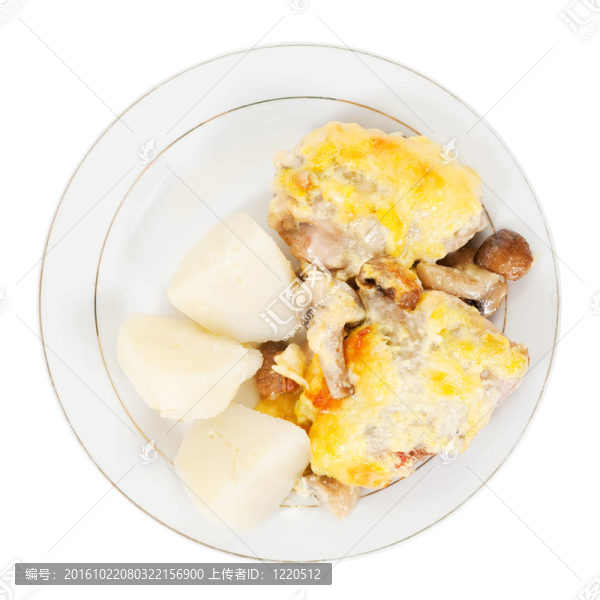 烤雞肉蘑菇
