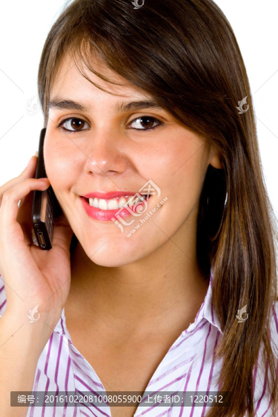 商業(yè)婦女在電話里