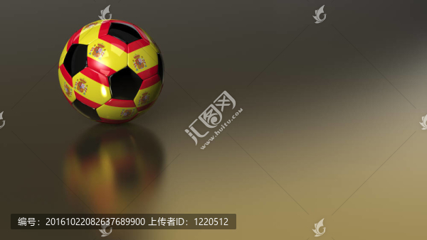 金色金屬表面光滑的西班牙足球