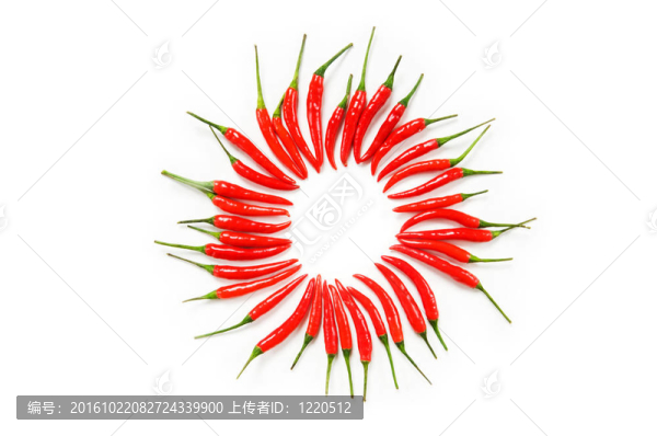 紅辣椒在白色上分離