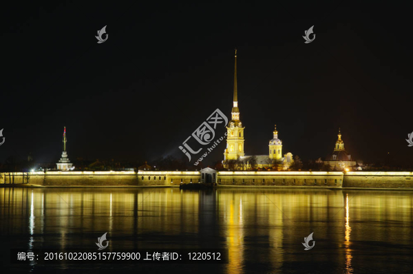 圣彼得堡；俄羅斯；彼得保羅要塞夜景