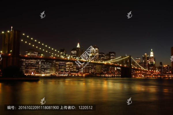 夜幕下的布魯克林大橋