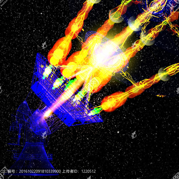 衛(wèi)星天線對星的天空
