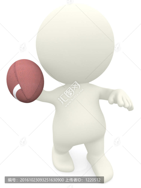 3D男子傳球足球球