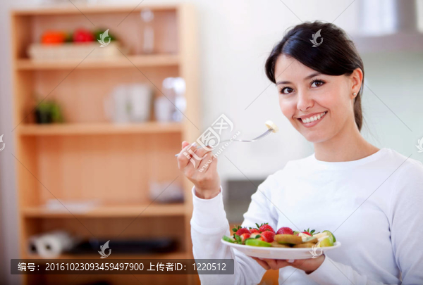 健康飲食的女人