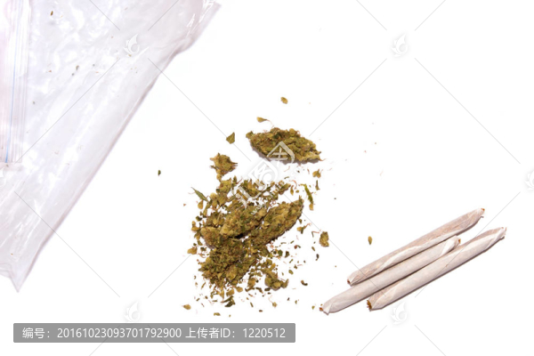 帶有關(guān)節(jié)和袋子的大麻