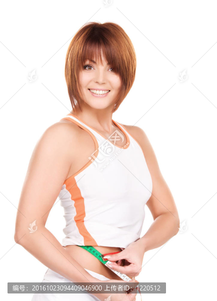 帶卷尺的美女