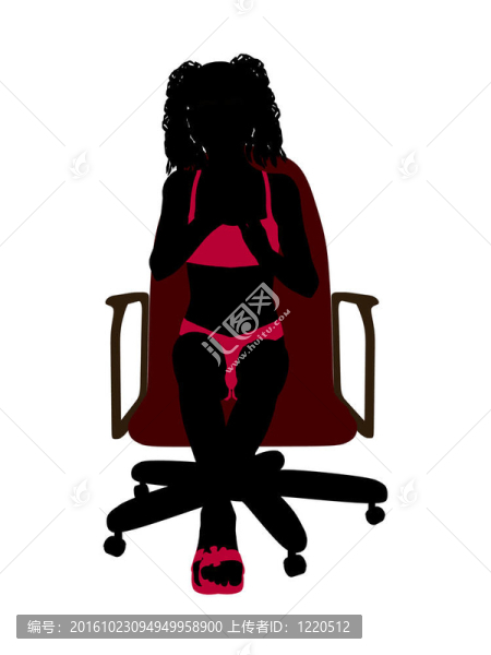 女青少年泳裝剪影