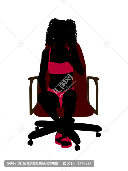 女青少年泳裝剪影