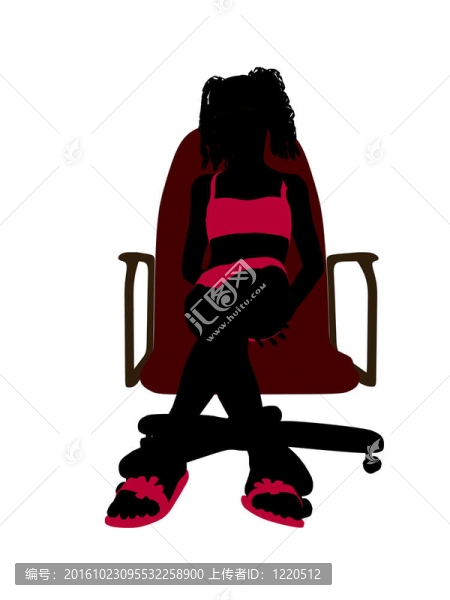 女青少年泳裝剪影