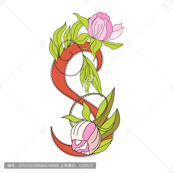 花字體2。字母S