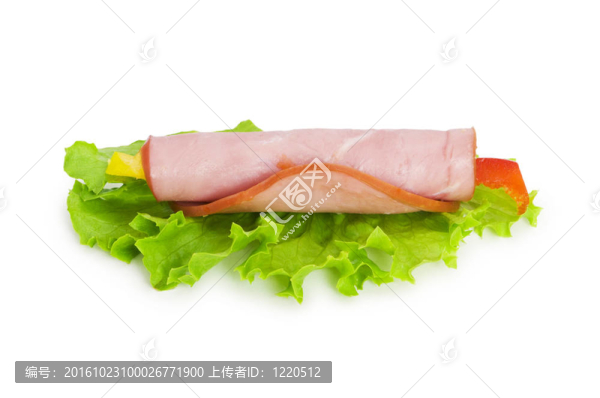 白火腿和生菜做成的點(diǎn)心