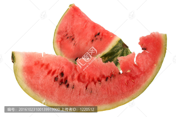 兩片熟西瓜。