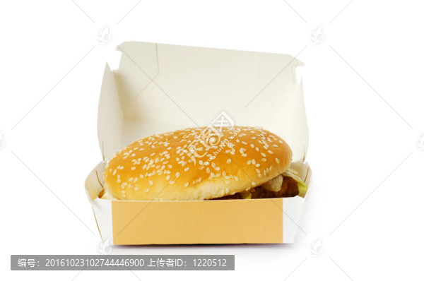 漢堡孤立在白色背景