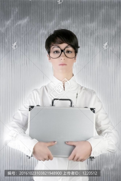 風(fēng)趣幽默的商人銀公文包
