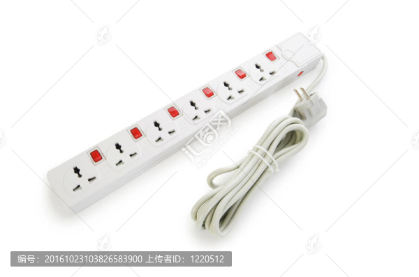 白色背景上的延長線