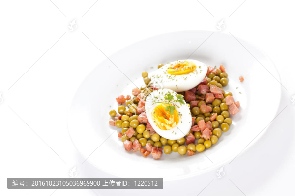 火腿豌豆蛋碟