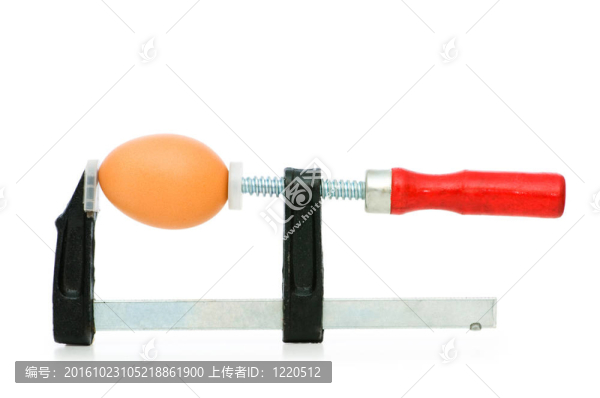 強(qiáng)度概念與雞蛋和鉗白色