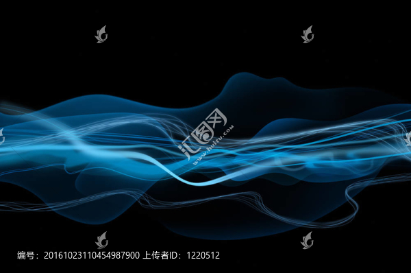 抽象黑藍(lán)色煙霧