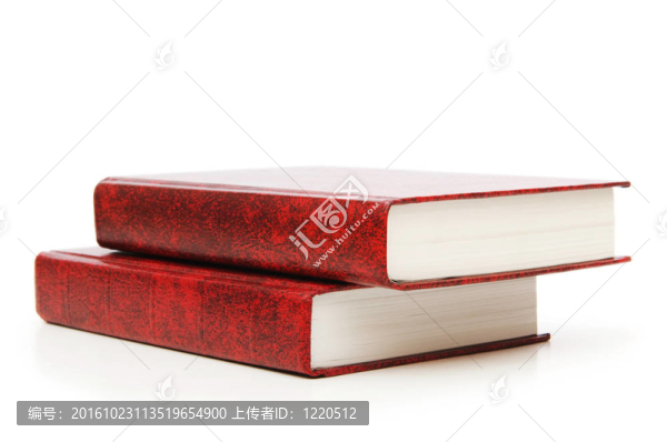 白色背景上的皮革裝訂書(shū)籍