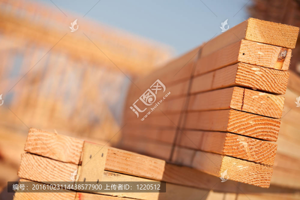 建筑木材垛