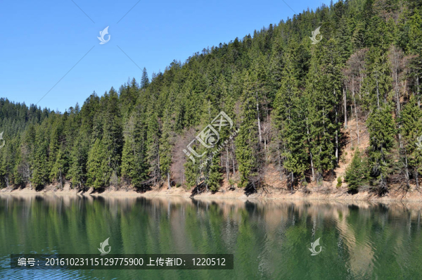 藍(lán)湖在山上