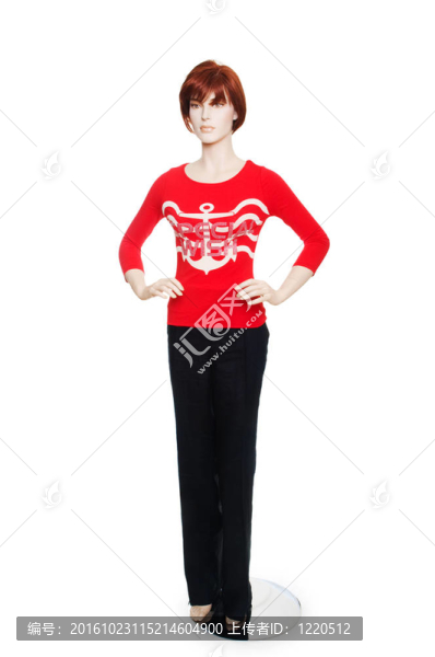 人體與服裝白色隔離