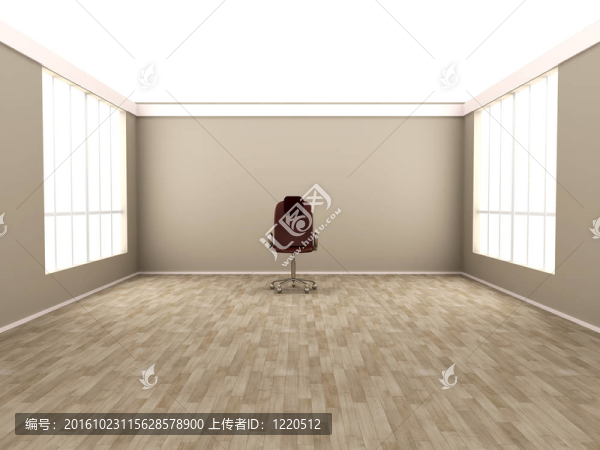 空房間的辦公椅