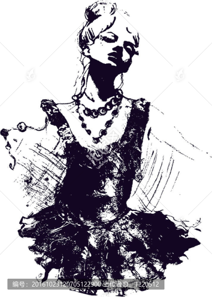 舞女的插圖