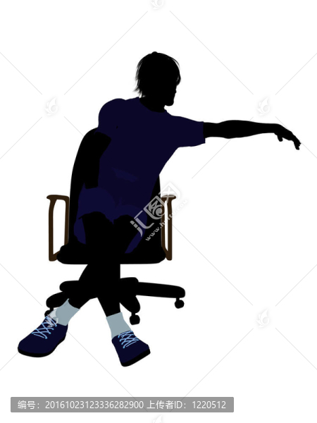 男子網(wǎng)球選手坐在椅子上剪影