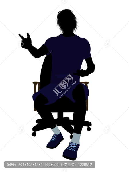 男子網(wǎng)球選手坐在椅子上剪影