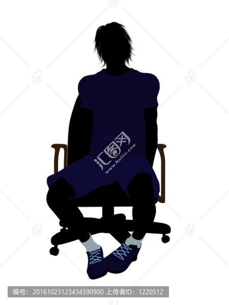 男子網(wǎng)球選手坐在椅子上剪影