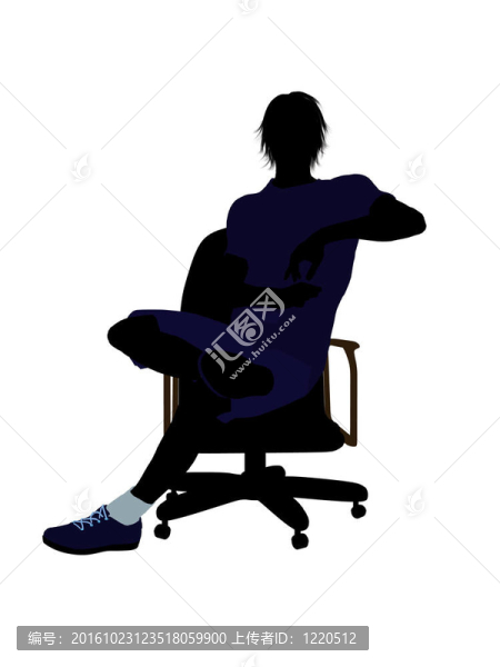 男子網(wǎng)球選手坐在椅子上剪影