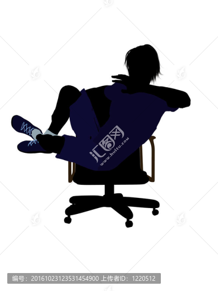 男子網(wǎng)球選手坐在椅子上剪影